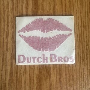 Dutch Bros Lips Car Sticker